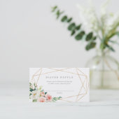 Geometrische Spring Romance Luier Raffle Kaart Visitekaartje (Staand voorkant)