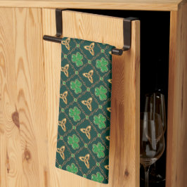 Geometrische St Patricks dag Celtic Triskele Shamr Theedoek