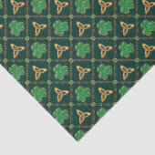 Geometrische St. Patrick's Day Keltische Triskel S Tissuepapier (Detail)