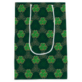 Geometrische St. Patrick's Day Keltische Triskele Medium Cadeauzakje (Achterkant)