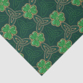 Geometrische St Patricks Day Keltische Triskele Sh Tissuepapier (Detail)