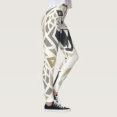 Geometrische stam legging met tijger – Fierce Angu (Rechts)