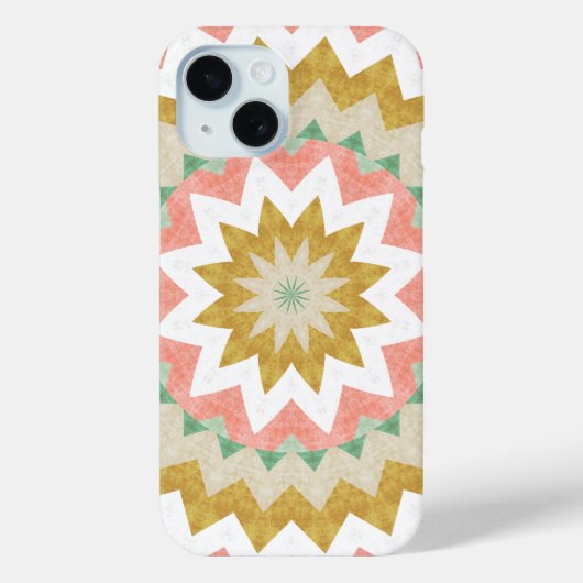 Geometrische Starburst Boho Mandala Patroon Case-Mate iPhone Case (Achterkant)