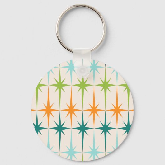  Geometrische Starbursts Button Sleutelhanger (Voorkant)
