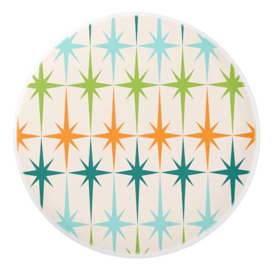  geometrische Starbursts keramische knop (Voorkant)