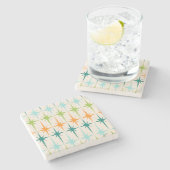 Geometrische Starbursts Marble Onderzetter (Zijkant)