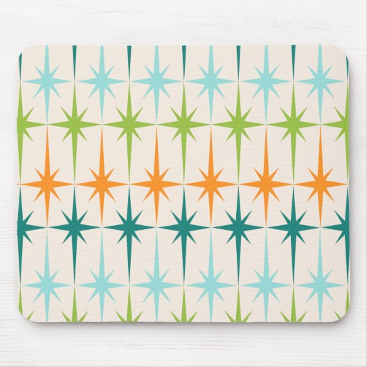  geometrische Starbursts Mousepad Muismat (Voorkant)