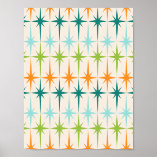  Geometrische Starbursts Poster