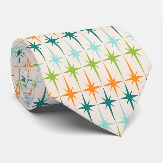 Geometrische Starbursts Stropdas (Opgerold)