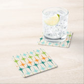  geometrische Starbursts Vierkante Onderzetters (Insitu)