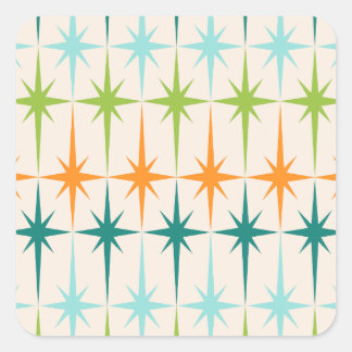  geometrische Starbursts Vierkante Stickers