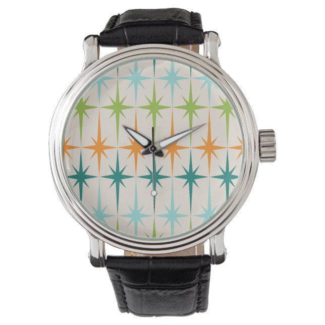  geometrische Starbursts Watch Horloge (Voorkant)
