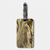 Geometrische stenen marmer textuur, Lijst monogram Bagagelabel (Achterkant verticaal)