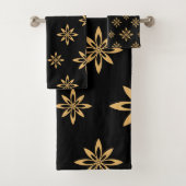 Geometrische ster-achtige bloemblad herhalen bad handdoek (Insitu)