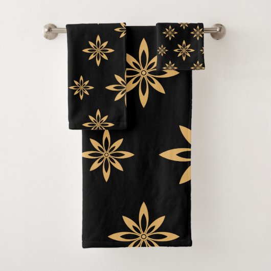 Geometrische ster-achtige bloemblad herhalen bad handdoek (Insitu)