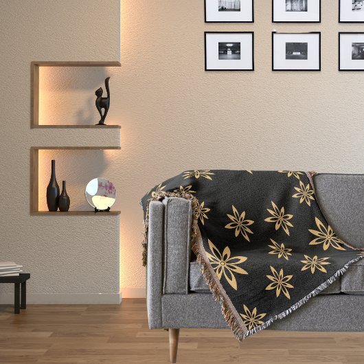 Geometrische ster-achtige bloemblad herhalen deken