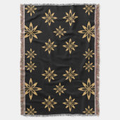 Geometrische ster-achtige bloemblad herhalen deken (Voorkant Verticaal)