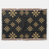 Geometrische ster-achtige bloemblad herhalen deken (Voorkant)