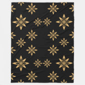 Geometrische ster-achtige bloemblad herhalen fleece deken (Voorkant)