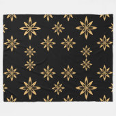 Geometrische ster-achtige bloemblad herhalen fleece deken (Voorkant (Horizontaal))