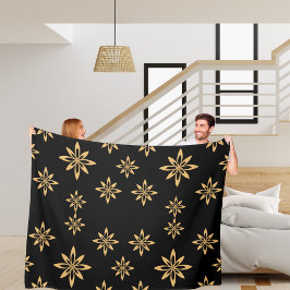 Geometrische ster-achtige bloemblad herhalen fleece deken