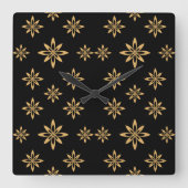 Geometrische ster-achtige bloemblad herhalen vierkante klok (Voorkant)