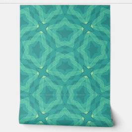 Geometrische ster Naadloos patroon in Aqua Tones Behang