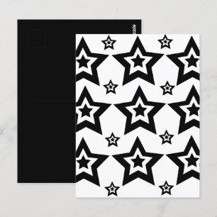 Geometrische Ster Zwart en Wit Geometrische Ster Briefkaart