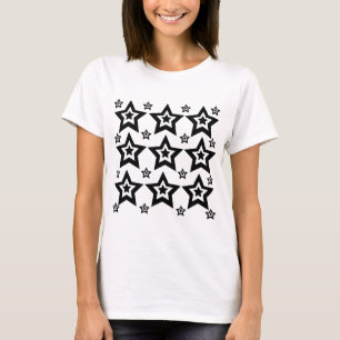 Geometrische Ster Zwart en Wit Geometrische Ster T-shirt