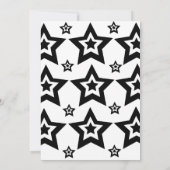 Geometrische ster zwart wit geometrische ster brui kaart (Achterkant)