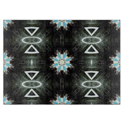 Geometrische sterburst in Amerikaanse stijl Snijplank (Voorkant)