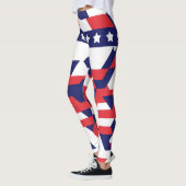 Geometrische sterpatroon Leggings voor 4 juli (Links)