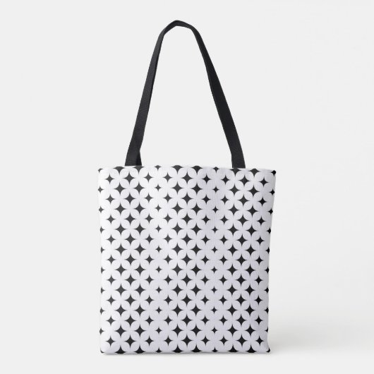 geometrische sterren canvas tas (Achterkant)
