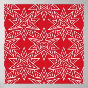 Geometrische sterren, naadloos patroon, chris poster
