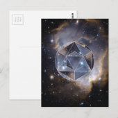 Geometrische sterrencluster briefkaart (Voorkant / Achterkant)