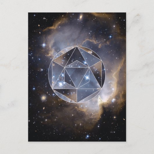 Geometrische sterrencluster briefkaart (Voorkant)