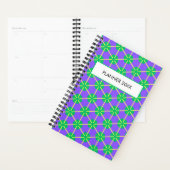 Geometrische stervormige explosie in Paars, Groen Planner (Display)