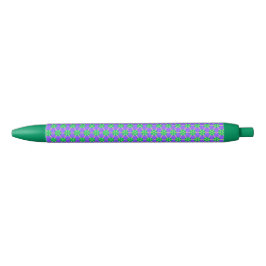 Geometrische stervormige explosie in paars, groen zwarte inkt pen