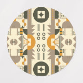 Geometrische Sticker met moderne retro Earth Tone (Design 1)