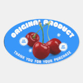 geometrische sticker, roze groene sticker, modern  ovale sticker (Voorkant)