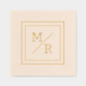 Geometrische stijl folie gestempelde servetten. folie servetten (Voorkant)