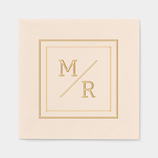 Geometrische stijl folie gestempelde servetten. folie servetten (Voorkant)