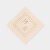 Geometrische stijl folie gestempelde servetten. folie servetten (Rechts)