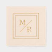 Geometrische stijl folie gestempelde servetten. servetten (Voorkant)