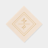 Geometrische stijl folie gestempelde servetten. servetten (Rechts)