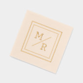 Geometrische stijl folie gestempelde servetten. servetten (Links)