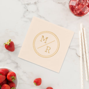Geometrische stijl Folie Stamped servetten. Servetten