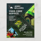 Geometrische stijl gazon maaien tuin zorg flyer (Achterkant)