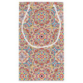 Geometrische stijl glitters koper metaalachtige tr klein cadeauzakje (Achterkant)