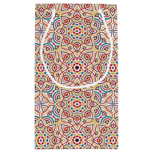 Geometrische stijl glitters koper metaalachtige tr klein cadeauzakje (Achterkant)